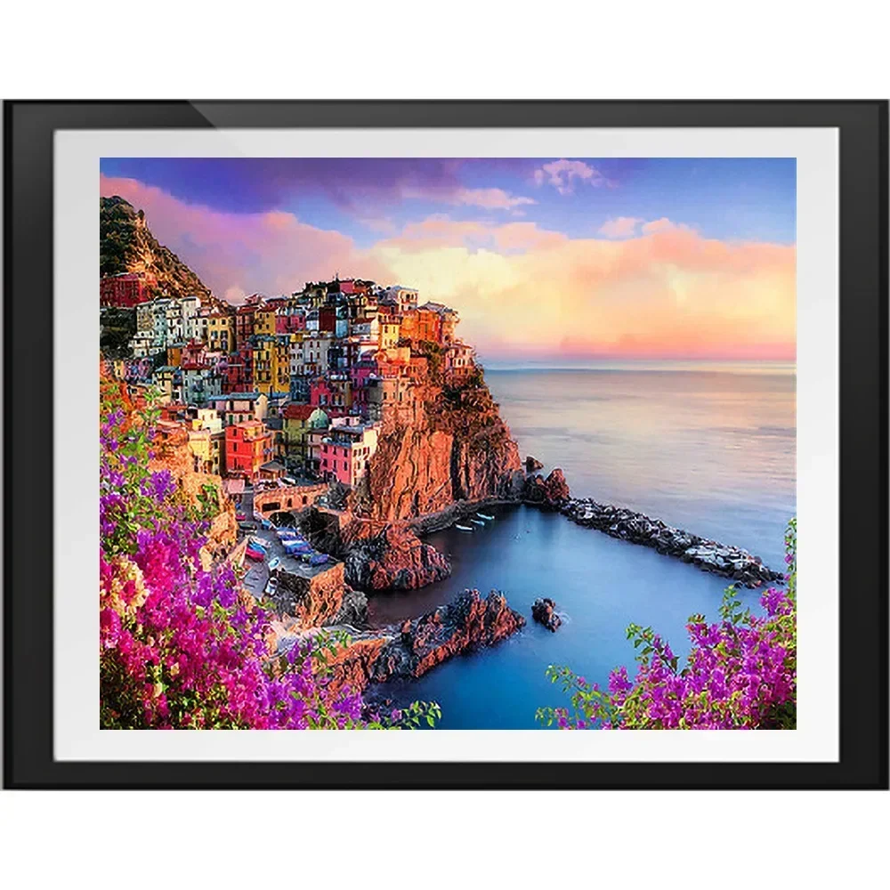 

21031-STB- Diy landscape figures and animals hand-painted digital oil painting set