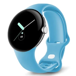 Silicone Sport Strap Replacement Band - pixel watch 2 (Blue band)