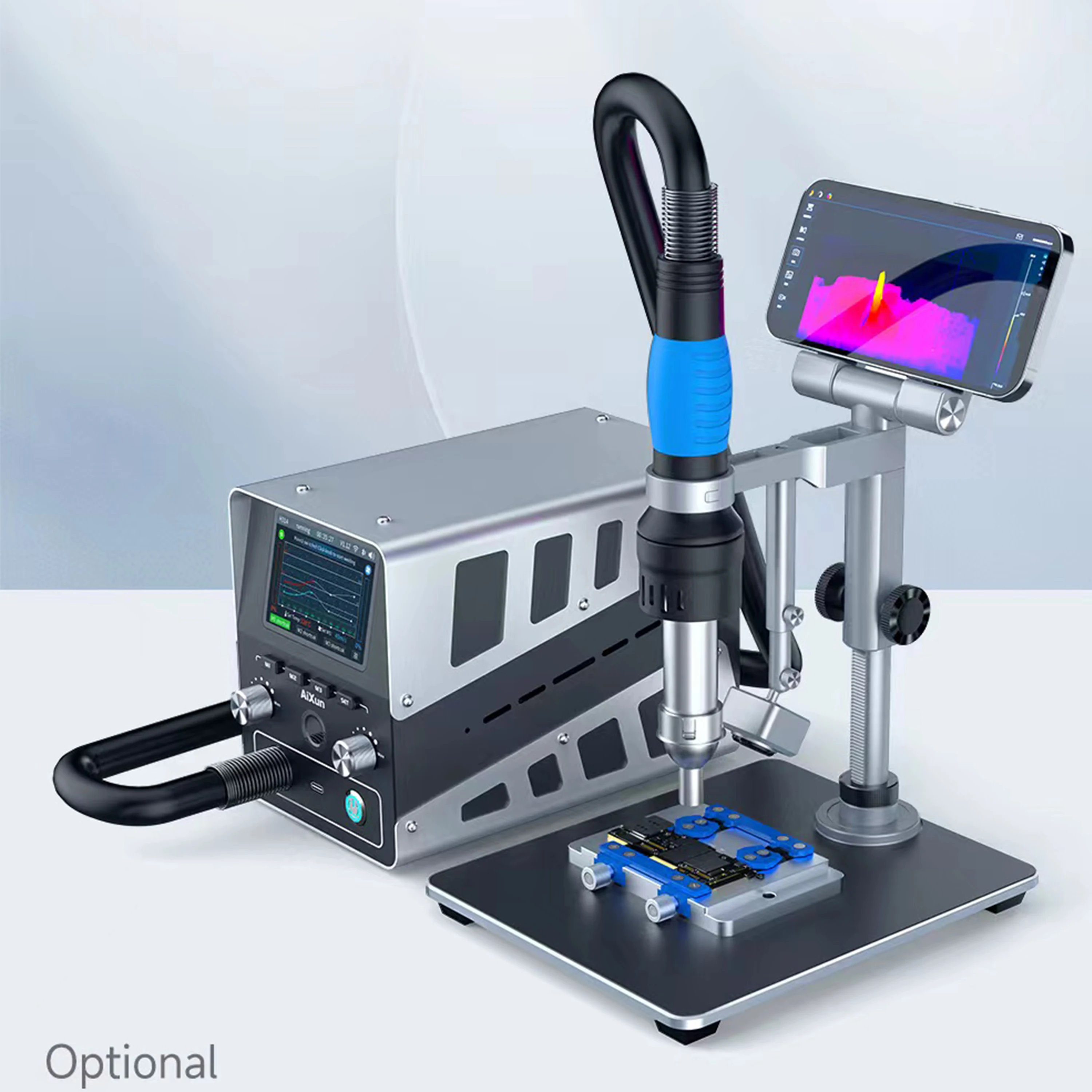 Aixun H314 1400W Smart Heat gun Soldering station Digital high power BGA rework heating station with 4 nozzles 2