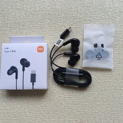 Enhanced Type C Wired Earphones with Microphone and Stereo Sound (Black)