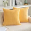 1pc Corduroy pillowcase Yellow stripe patchwork design Solid Cushion Cover, Throw Pillow Case, For Sofa, Couch 45x45CM 30x50CM 2