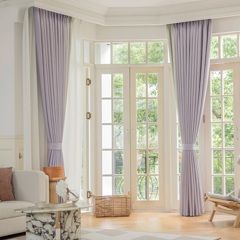 

1PC Embossed Color Blocking Curtains for Living Dining Room Bedroom