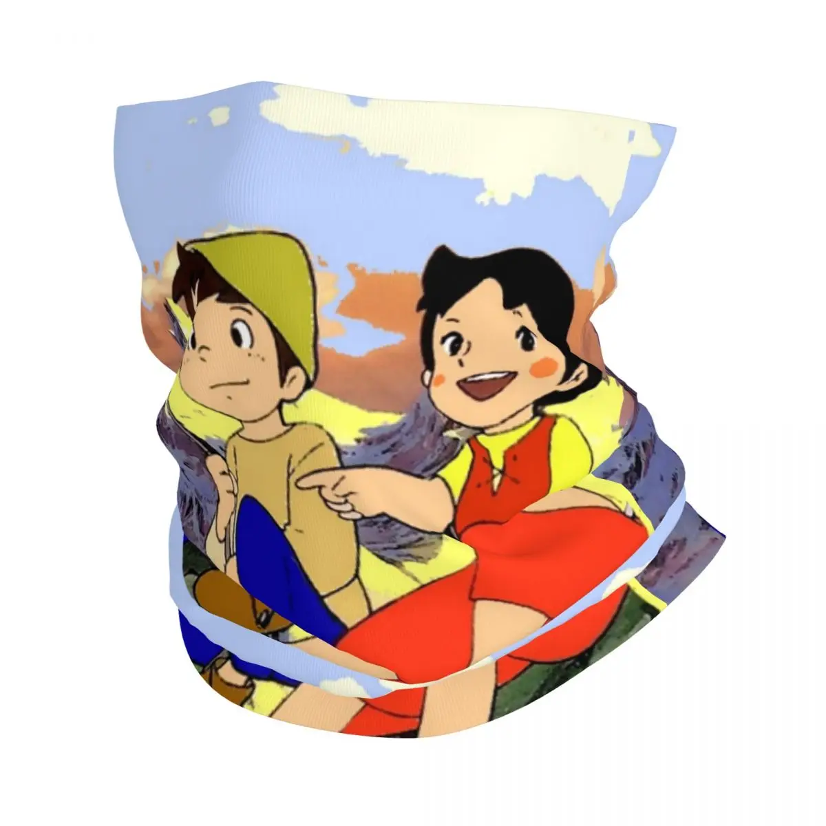 

Heidi And Peter On The Mountain Neck Gaiter Men Women UV Face Shield Winter Bandana Scarf for Ski