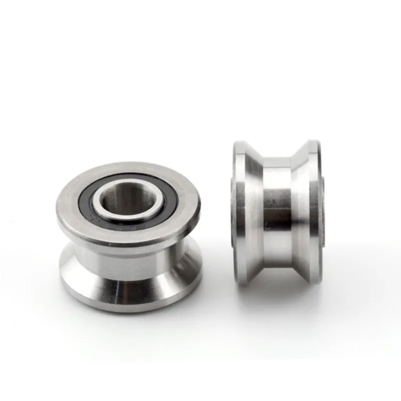 10pcs 부티크 레벨 CNC TU22 8mm V / U 그루브 풀리 베어링 T22 8*22.5*14.5*13.5mm V 그루브 롤러 휠 볼 베어링 T-U-22