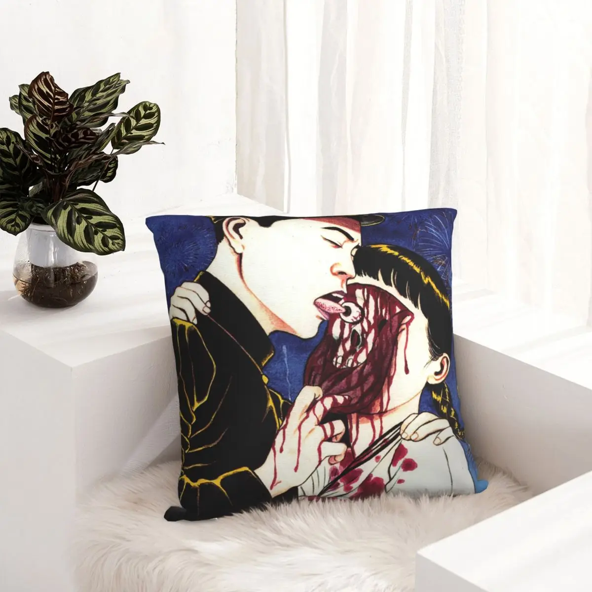 

Suehiro Maruo Eye Licking pillowcase printed cushion cover sofa waist pillow pillow cover