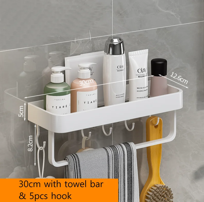 30cm bar 5hook white