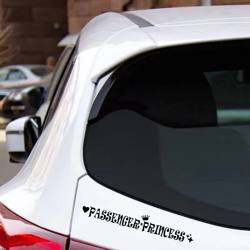 Passenger Princess Car Sticker Cute Waterproof Decal Window Mirror Laptop  Water Bottle Side Windshield Banner Car Accessories - AliExpress
