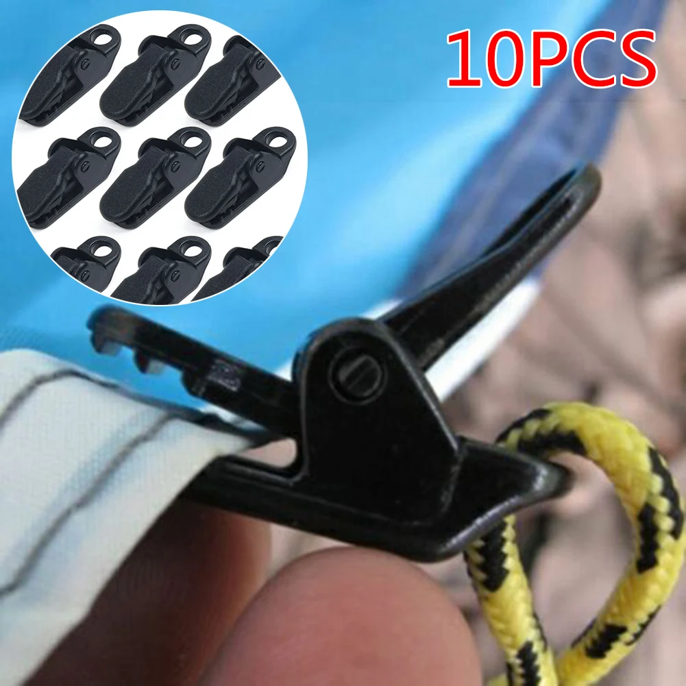 

10pcs Outdoor Tarp Clamp Awning Tent Canopy Clamps Camping Survival Tighten Tools Tarpaulin Clip Snap Tents Accessories