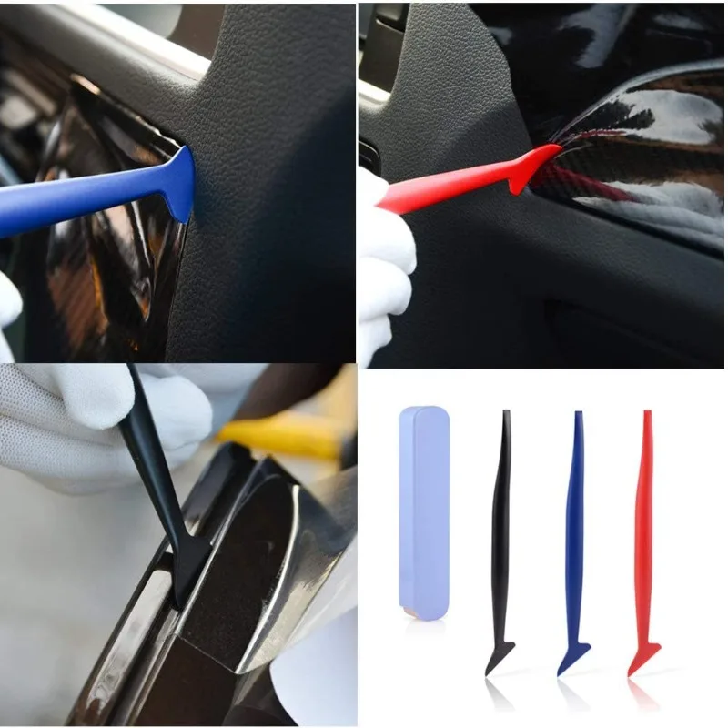 Car Wrapping Tools Vinyl Squeegee Window Tinting Squeegee Automotive Film Tools Scraper Tool Kit Car Film Scraper Car Vinyl Scraper 9pcs/set
