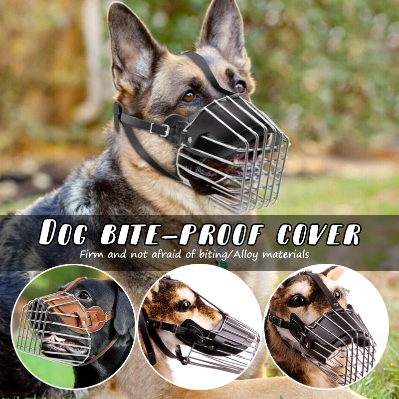 Aggressive Wire Basket Dog Muzzle For Large Breeds - German Shepherd, Pitbull, Boxer, Mastiff