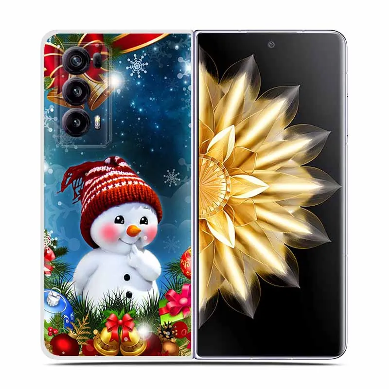 Christmas Cute Clear Hard Plastic Back Cover - Cartoon Design