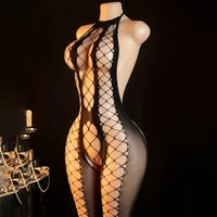 Ensemble de soutien-gorge en dentelle transparent pour femmes, Lingerie Sexy sans entrejambe, Costumes érotiques en maille creuse, bas de corps, Kit de sous-vêtements porno 3