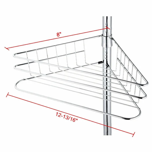 욕실 공간을 최대한 활용하는 깔끔하고 내구성 있는 욕실 코너 텔레스코픽 샤워 선반