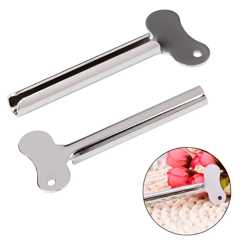 RT-YUTUYU's Stainless Iron Metal Tube Toothpaste Hair Color Dye Cosmetic Oil Paint Squeezer Toothpaste Squeezer Key 5