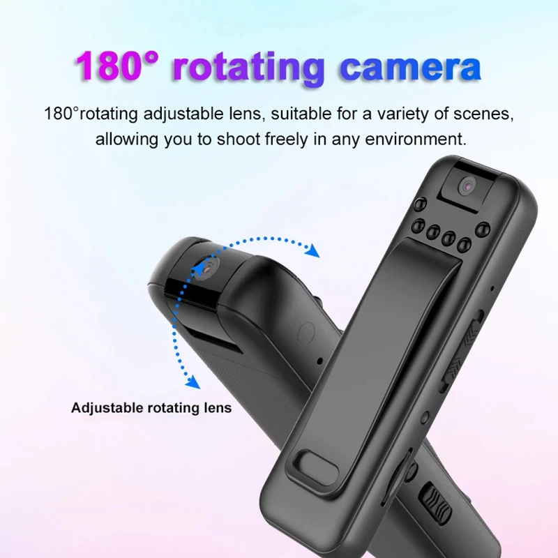 Mini cámara corporal Clip Cámaras de seguridad portátiles Cámara de  bolsillo portátil 1080P Grabadora de video Pequeña cámara deportiva DV DVR  Dash para coche Bicicleta Oficina en casa Ormromra 2035590