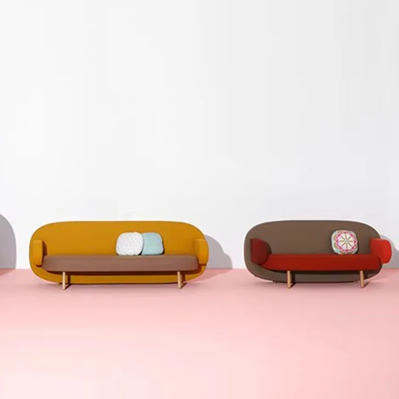 

Curved Couch Modern Sofas Italian Puff Accent Minimalist Unique Sofa Nordic Outdoor Sofa Cama Plegable Bedroom Furniture WXH25XP