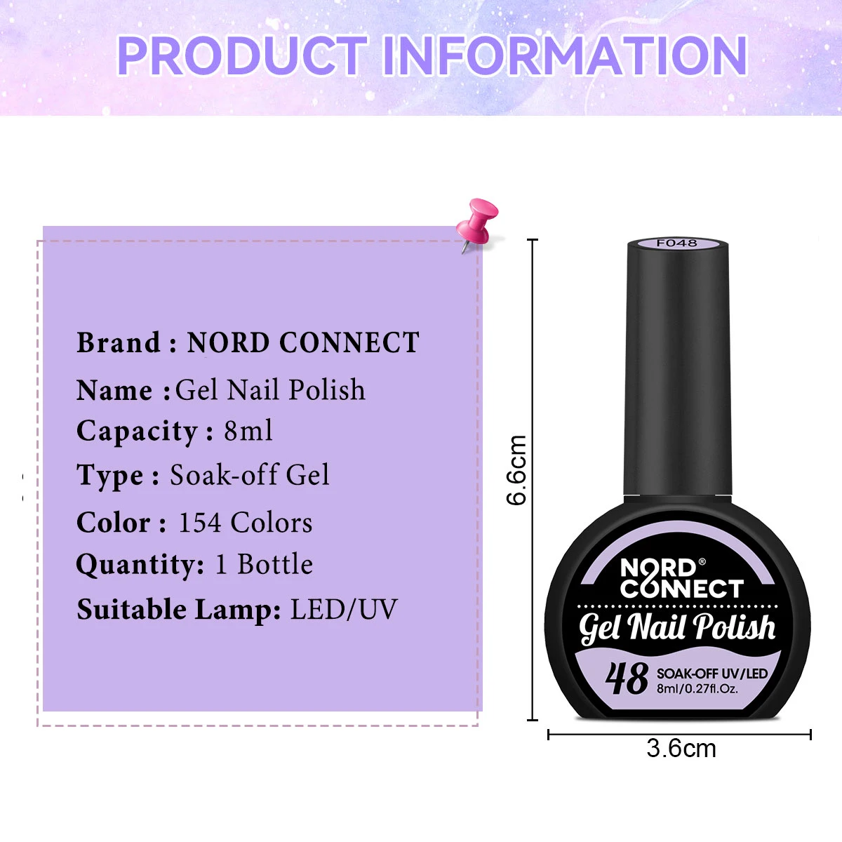 6-Piece Hypoallergenic Gel Nail Polish Set - Professional Nail Care