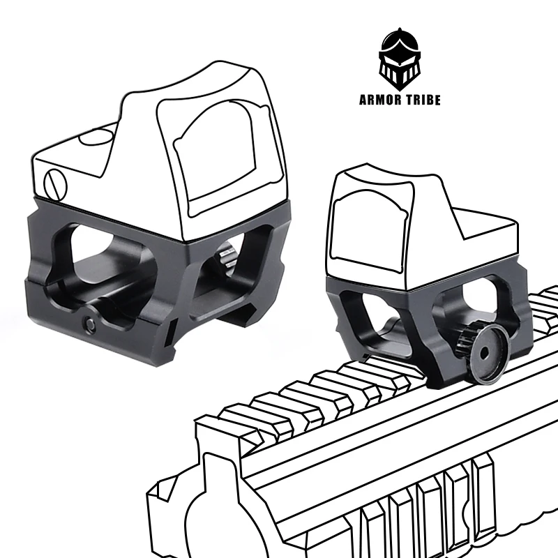 

Tactical Metal RMR Red Dot Mount Scope Sight Base LEAP 04 Hunting Rifle Weapon Riser Mount Accessory Fit 20mm Picatinny Rail