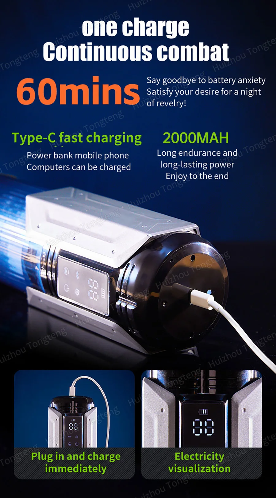 Seks oyuncağında USB-C şarj portu