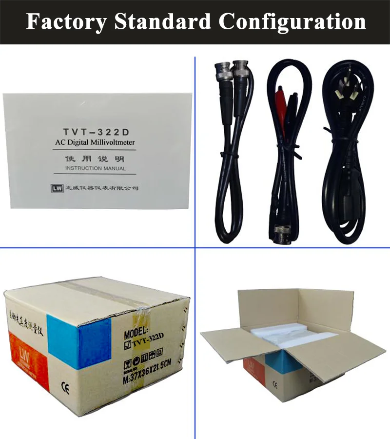 Longwei TVT-322D Dual Channel Digital Millivoltmeter Millivolt Meter Tester Doub