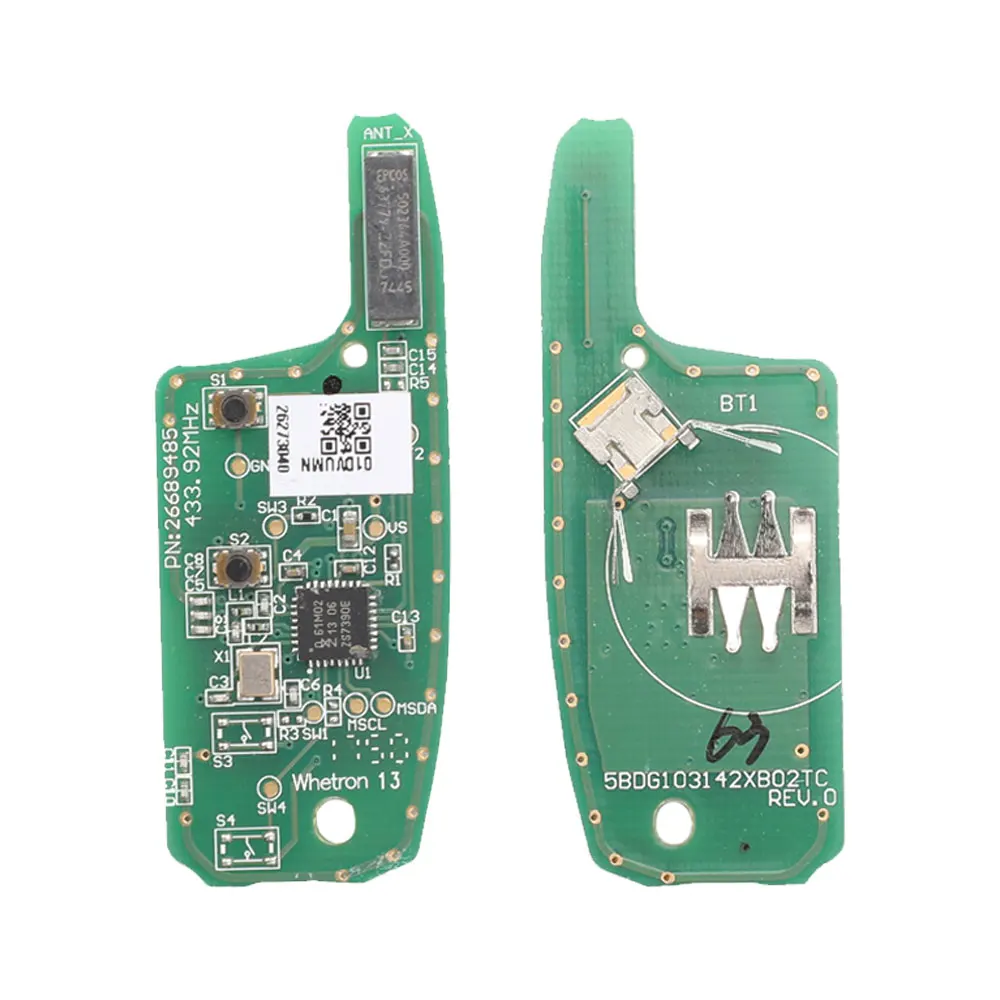 XRNKEY 433.92Mhz FSK 4A Chip Car Remote Flip Key For Chevrolet Cruze 2015 Cavalier Trax Sonic Spark 2019+ Original PCB