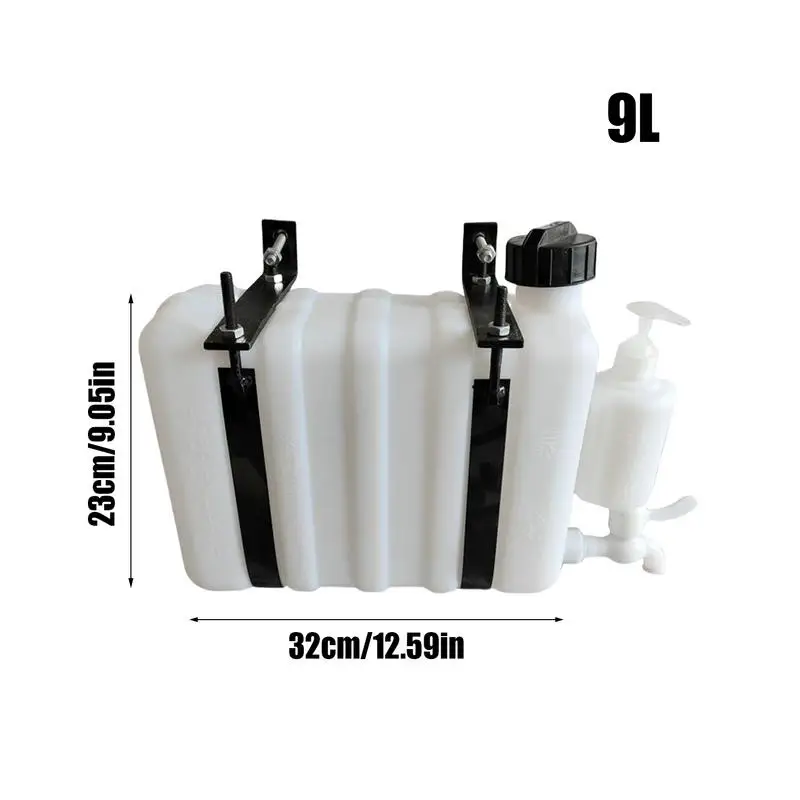Fresh Water Holding Tank 9L Water Storage Container With Spigot Jug Portable Utility Tank Carrier For Truck