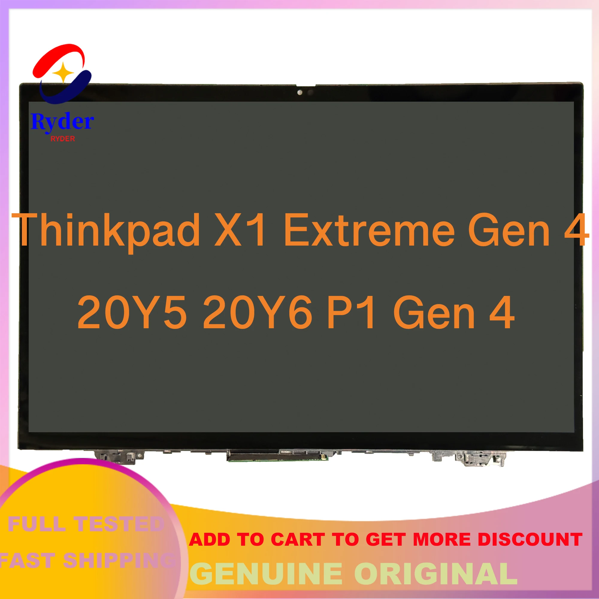 

Сенсорный ЖК-экран для ноутбука lenovo Thinkpad P1 G4 Thinkpad X1 Extreme Gen 4, 16,0 дюйма, 40 контактов