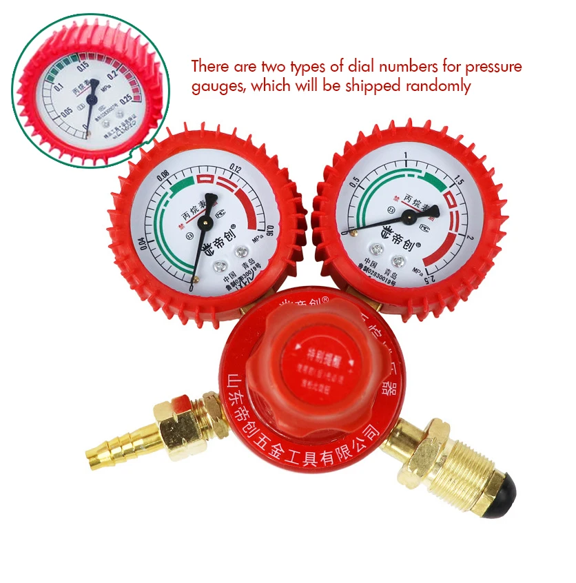 Propane Regulator Welding Gas Gauge with Rubber Cover Propane Reducer