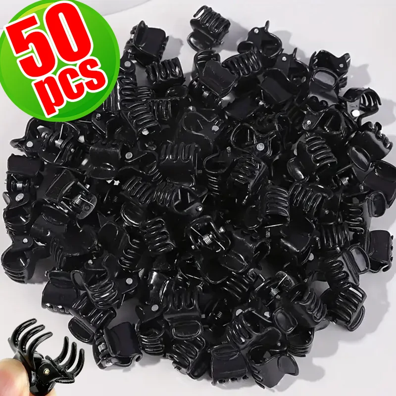 Kleine Haarklammern für Frauen und Mädchen, koreanische einfache Mini-schwarze transparente Kunststoffklammern, Haarnadel, Kinder-Haar-Styling-Zubehör