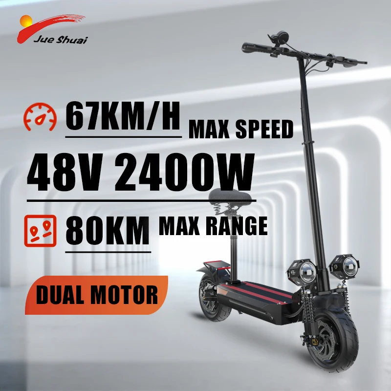 

Электрический скутер X500 с двойным мотором 67 км/ч, высокоскоростной самокат trottin48 в 2400 Вт 18 а/ч, электрическая скутер с дальностью действия 80 км