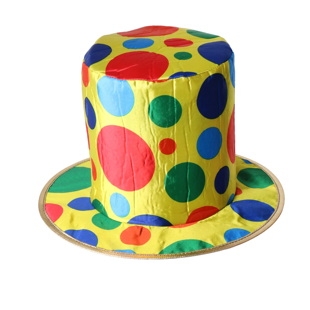 Adult Polka Dot Top Hat Clown Birthday Party Halloween Carnival Supply cosplay hat,cosplay prop accessories