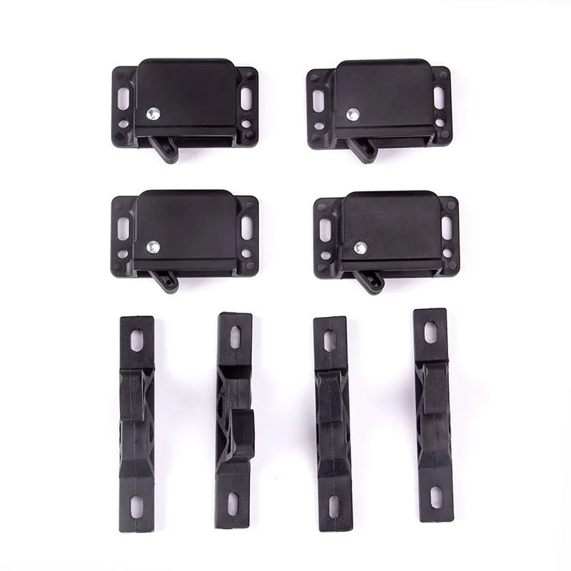 Plastic Door Buckle Cabinet Door Automatic Push Open Spring Hook Lock Buckle Finger 1pc