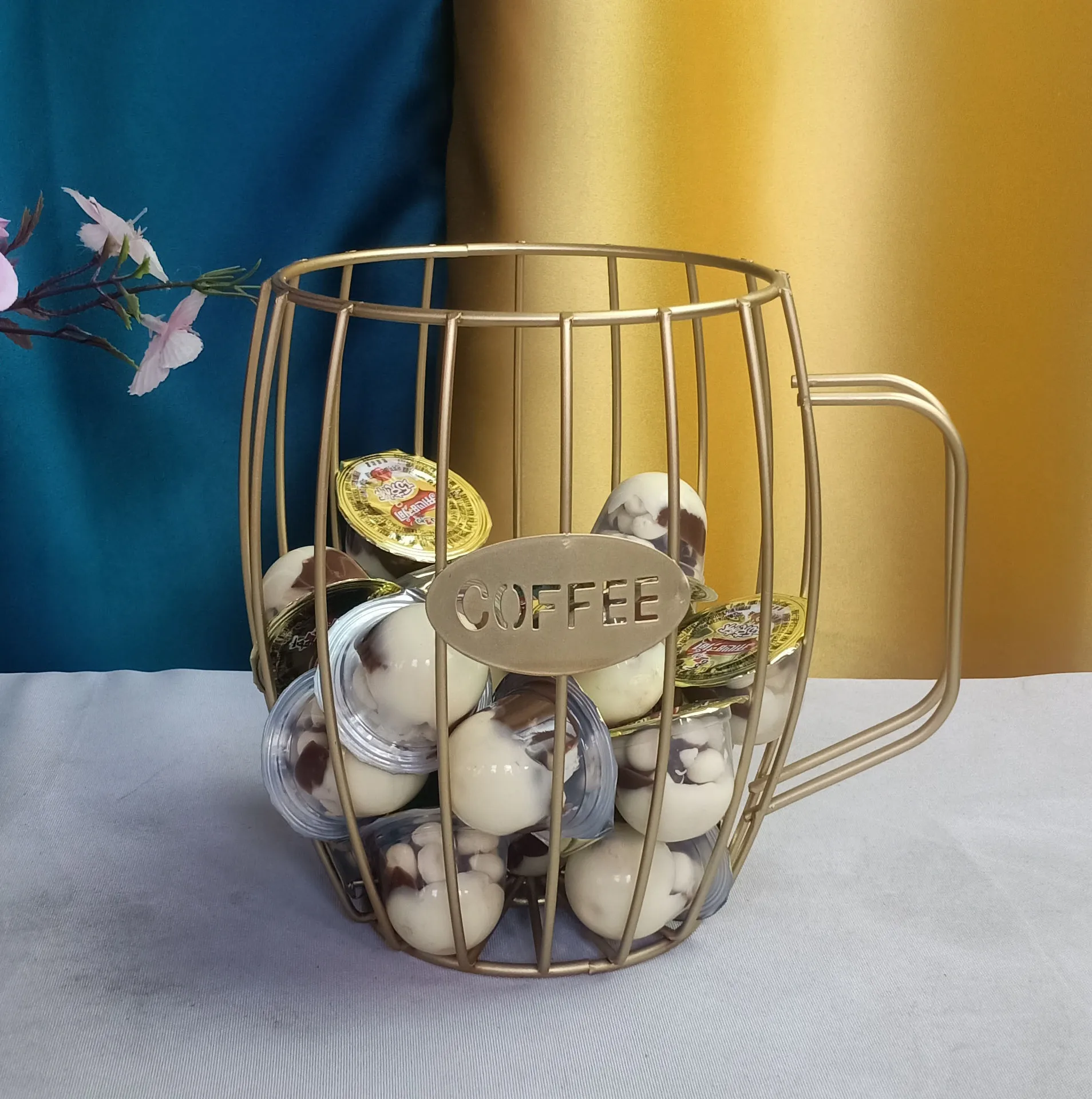 Coffee Capsule Rack Classical Iron Art Cup Shape Large Capacity Unique ...