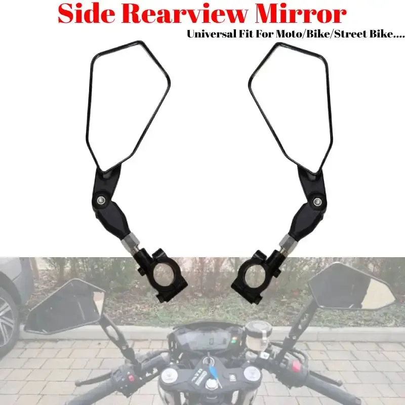 Specchietti universali per manubrio bici da 22 mm Specchietto retrovisore moto HD grandangolare e 360 ° Specchietto retrovisore rotante per moto