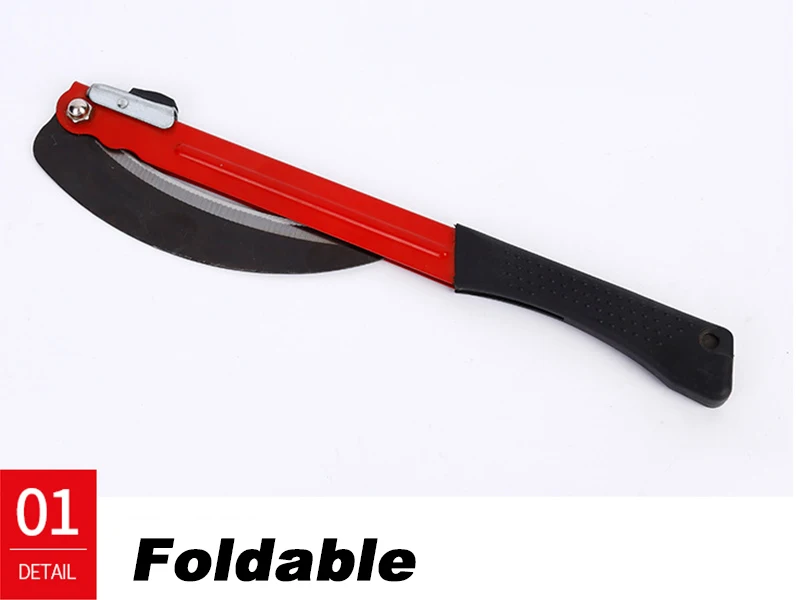 Falce Da Diserbo Luqeeg In Acciaio Manganese | Doppia Lama Per Giardinaggio E Agricoltura Con Manico In Legno - Foto miniatura 8