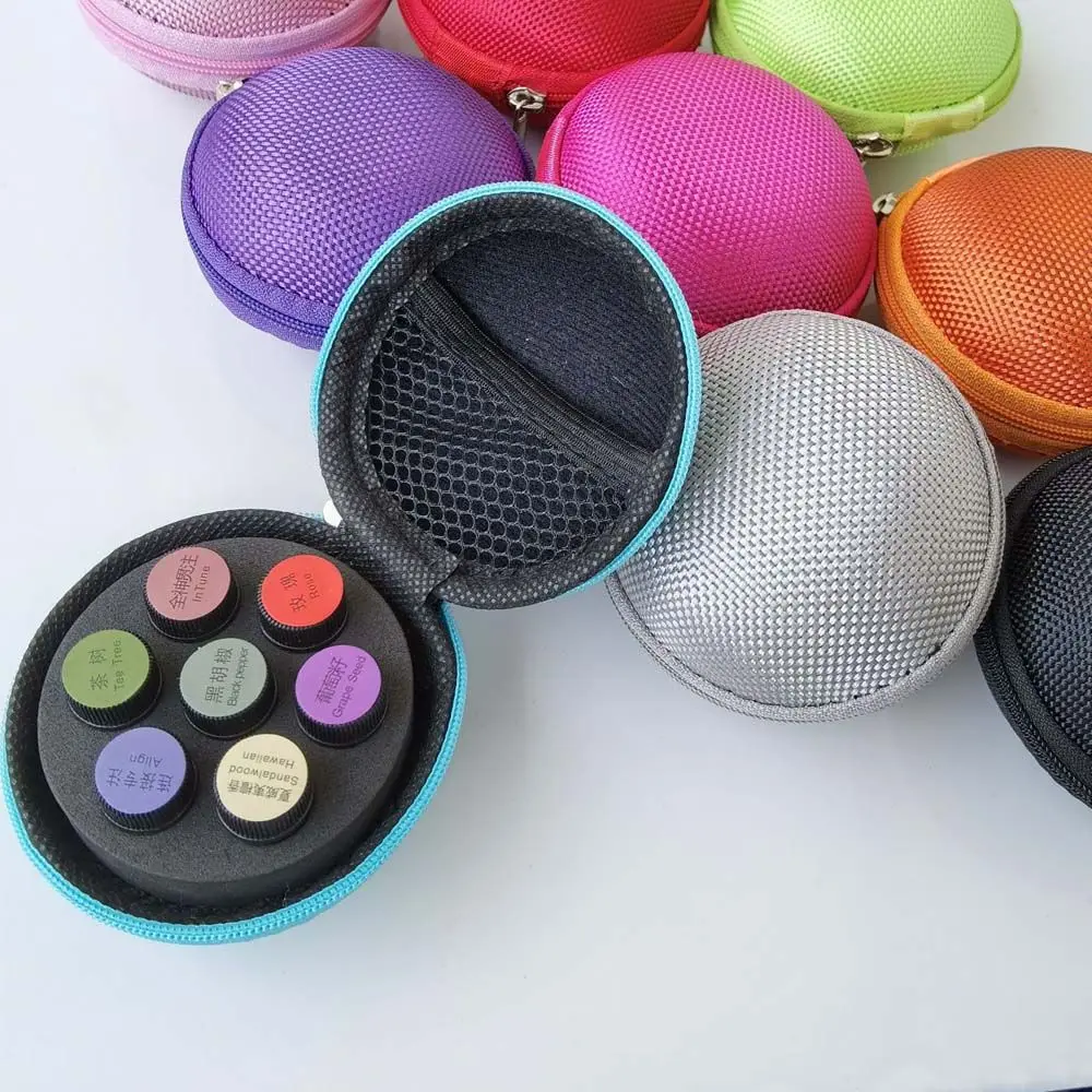 Portable Essential Oil Case 7 Bottles Perfume Oil Bag Essential Oil Box Travel Organizer Carrying Holder Storage Bag