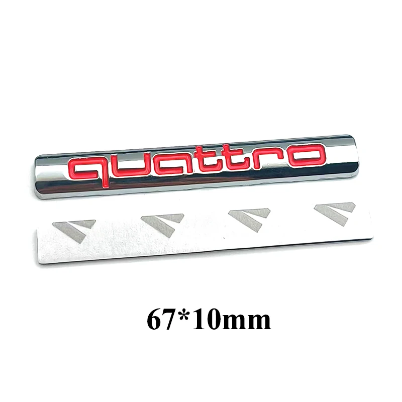 3d ABS Chrome Logo Quattro Emblem  Car Front Grille Badge For Audi A1 A2 A3 A4 A5 A6 A7 A8 Q2 Q3 Q7 Q5 Quatteo Badge Accessories