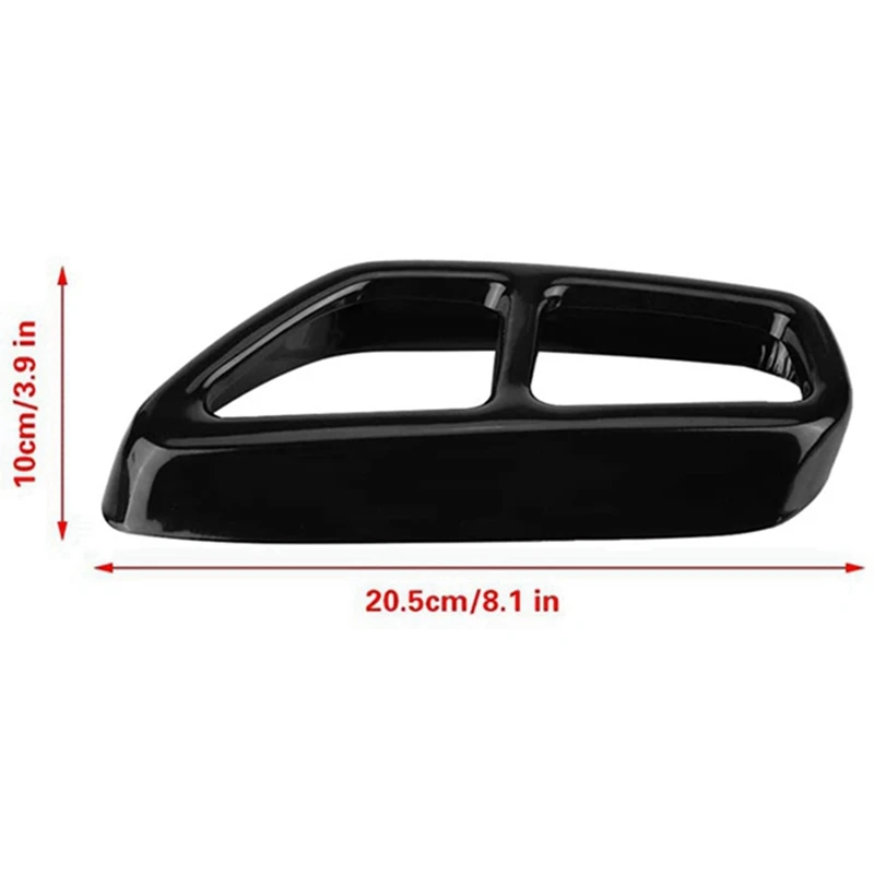 2PCS Car ABS Black Exhaust Tailpipe Cover Trim Replacement Parts Accessories  For BMW 5 Series G30 528Li 530Li 2017-2018