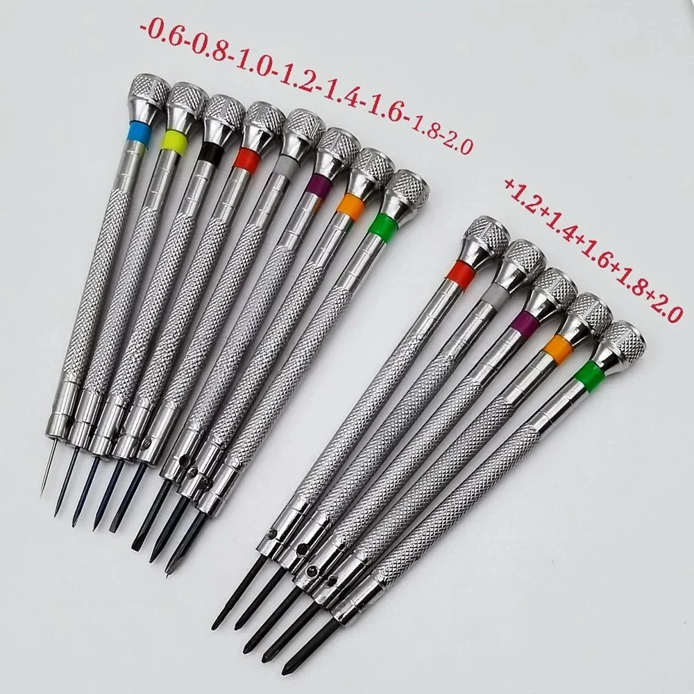 13Pcs 시계 수리 도구 스크루 드라이버 세트 0.6mm-2.0mm 플랫 헤드 스크루 드라이버 키트 시계 수리 도구에 대한 전문 시계 제조 업체