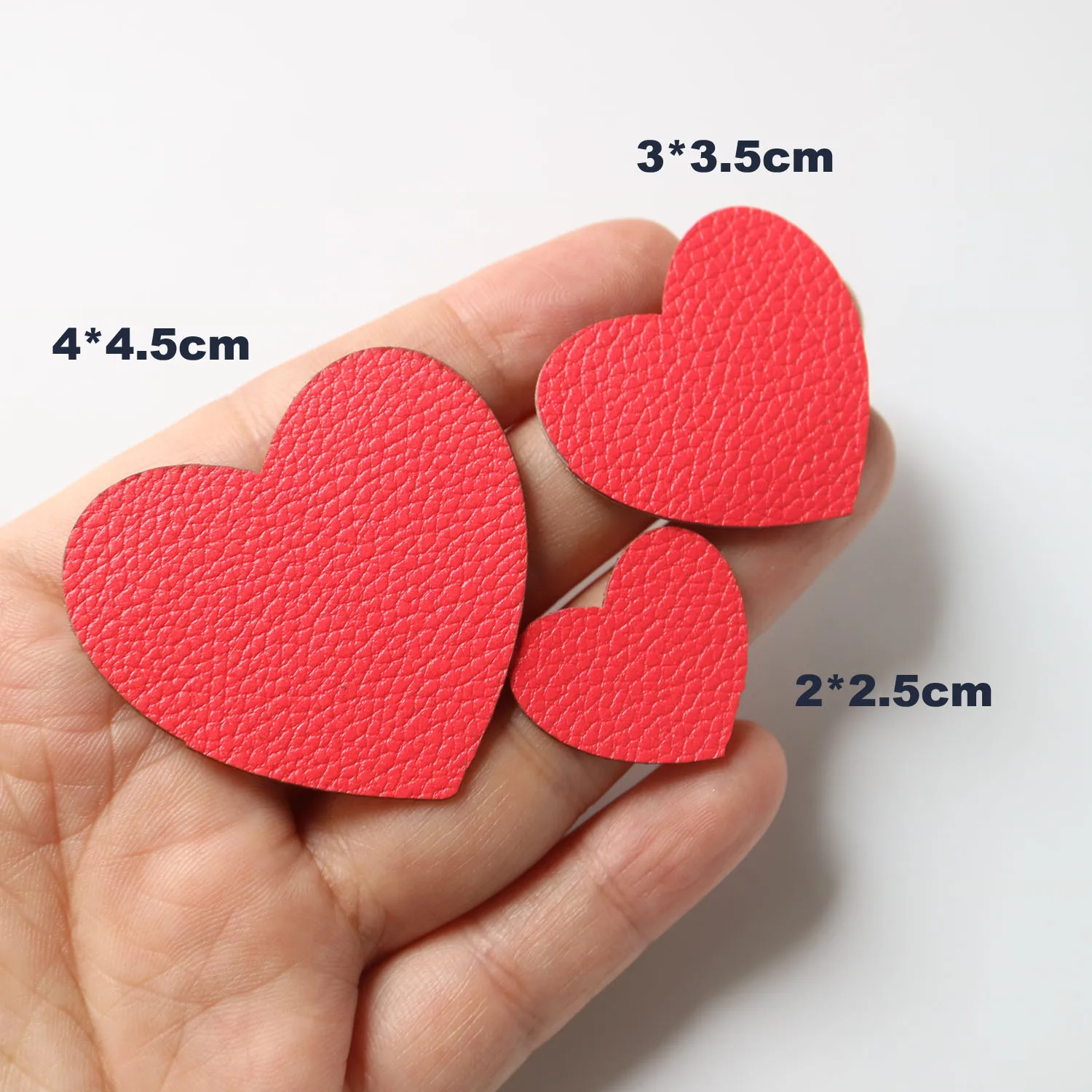 3 teil/satz pu Leder Herz Patches für Kleidung Hüte Schuhe DIY Kleidung Aufkleber Leder Parches Perlen Blumen Applique Patches