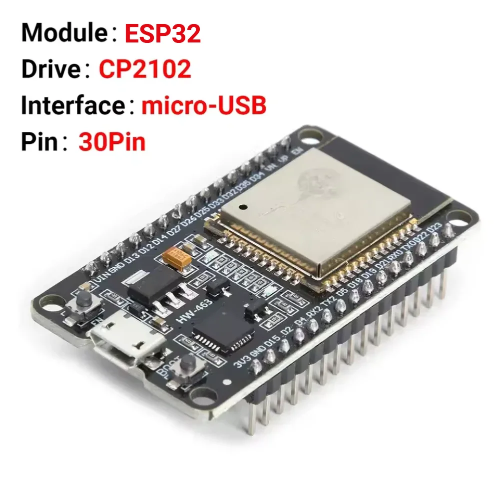 ตัวเลือกสินค้า บอร์ดพัฒนา ESP32 WiFi+Bluetooth ดูอัลคอร์ 32U 30 พิน