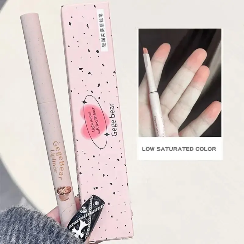 Nude Lip Liner Gege Bear Matte Velvet Lip Liner Pencil Long-lasting Waterproof Draw Lip Line Pen 4