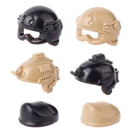 MOC Figures Accessories Building Blocks Military Soldiers Navy Hat Keraf Motorcycle Helmets Knit Cap Casquette Beret Bricks Toys 2