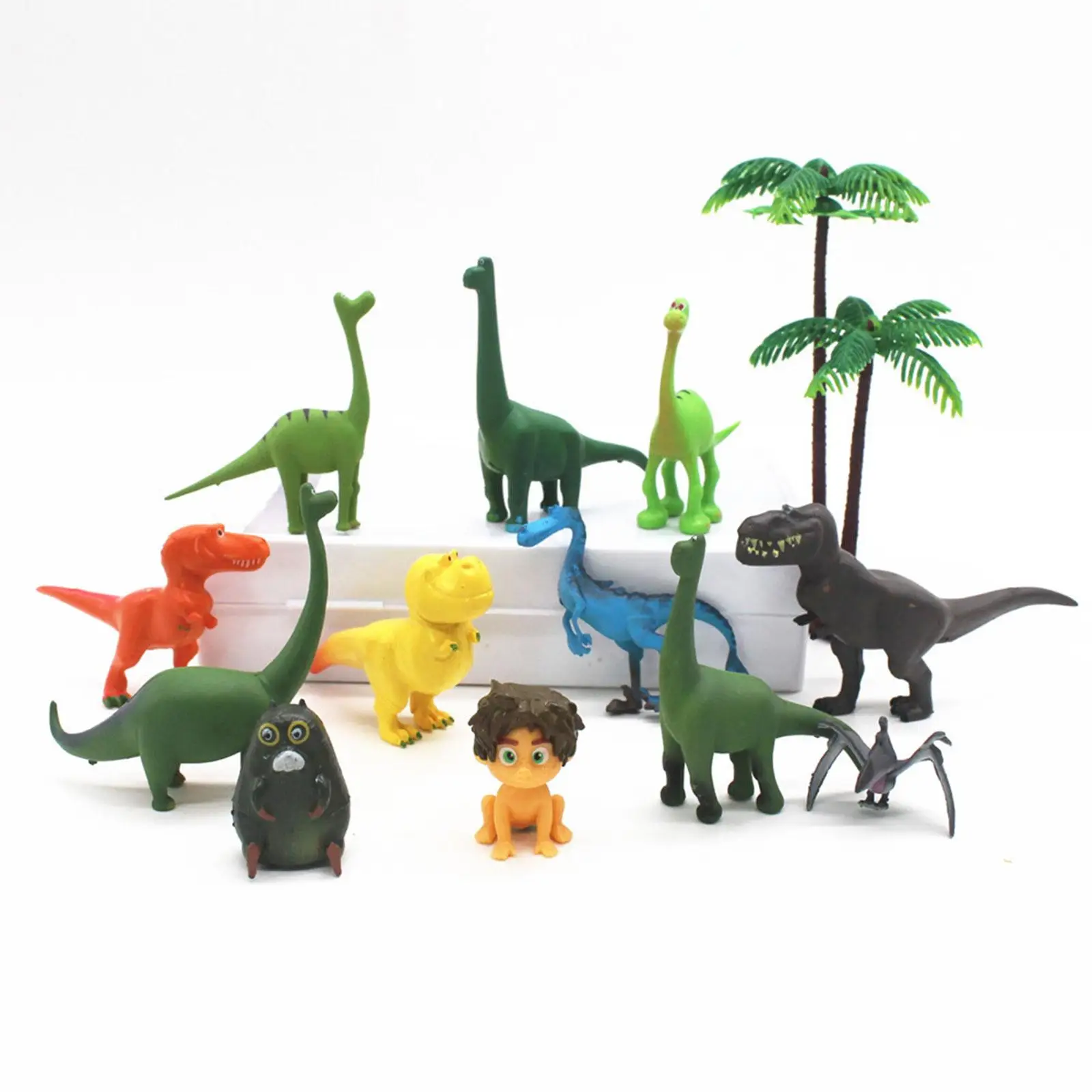 

12 Pieces Dinosaur Cake Toppers Funny for Birthday Jungle Theme Party Favors