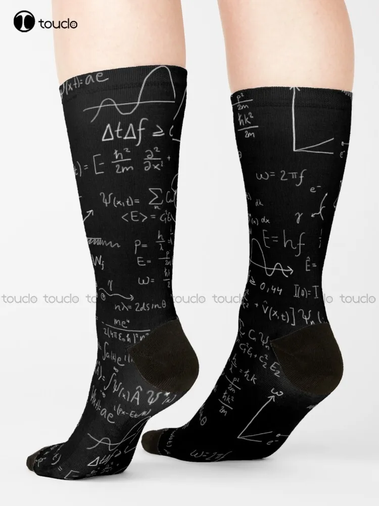 

Quantum Physics Socks Mens Socks Crew Street Skateboard Socks Harajuku Personalized Custom Unisex Adult Teen Youth Socks Retro