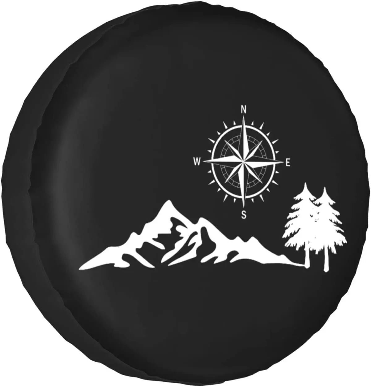 

Gwomo Nature Mountain Compass Spare Tire Cover Weatherproof Wheel Protectors Universal Fit Suitable for most vehicles
