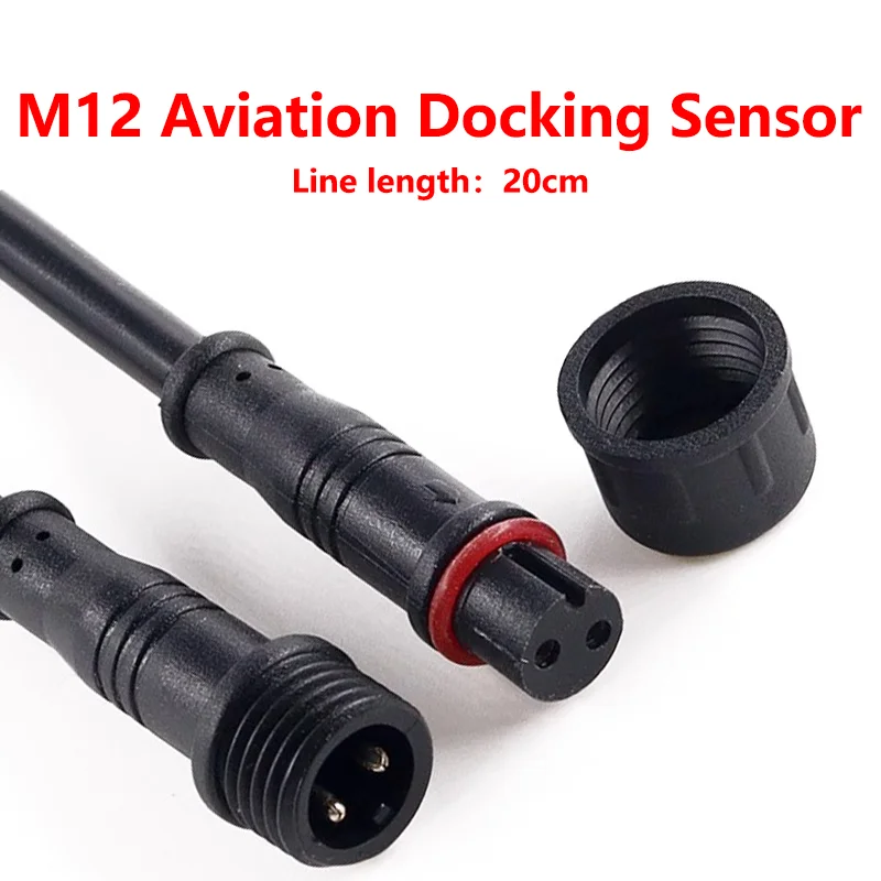 5/20Pcs M12 Waterproof 2 3 4 5Pin IP65 Cable Wire Plug for LED Strips Male and Female Jack 20cm Length Connector Small Size Head