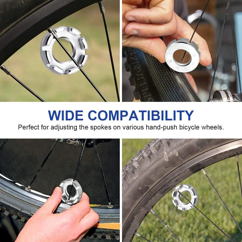 4PCS Bike Spoke Tool Kit Forged Steel Bike Rim Correct Tool Bike Tire Levers 