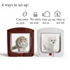1PC Cat Dog Flap Door with 4 Way Locking Kitten Small Pet Dual Entry and Exit Door Weatherproof Pet Safety Doors 2