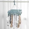 Clothes Drying Hanger with 32 Clips / 8 Clips Socks Underwear Drying Folding Laundry Hanging Rack 1
